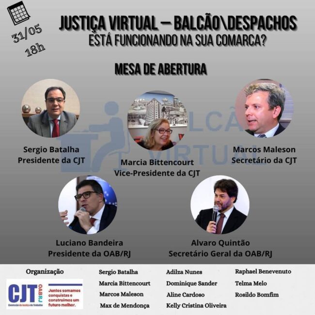 Justiça virtual – balcão / despachos está funcionando na sua comarca?